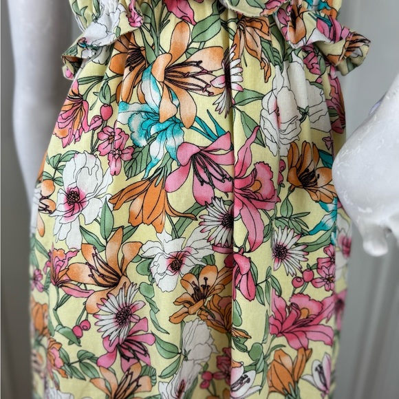 Charles Henry Floral Halter Linen Blend Midi Dress Size XS. A21 - Picture 5 of 16